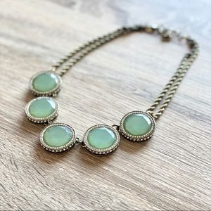 Banana Republic Gem Stone Metal Rope Necklace